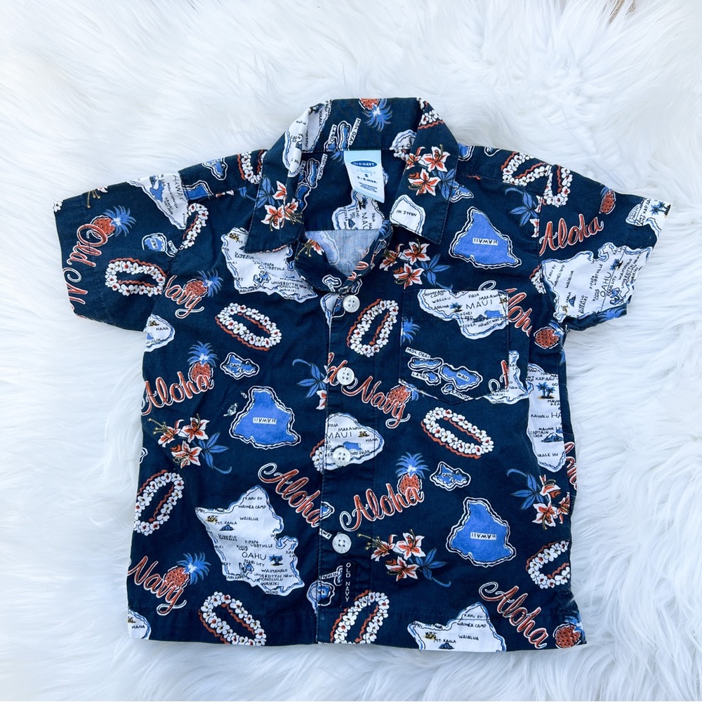 Old Navy Baby Boy Hawaiian Top 3-6 Months